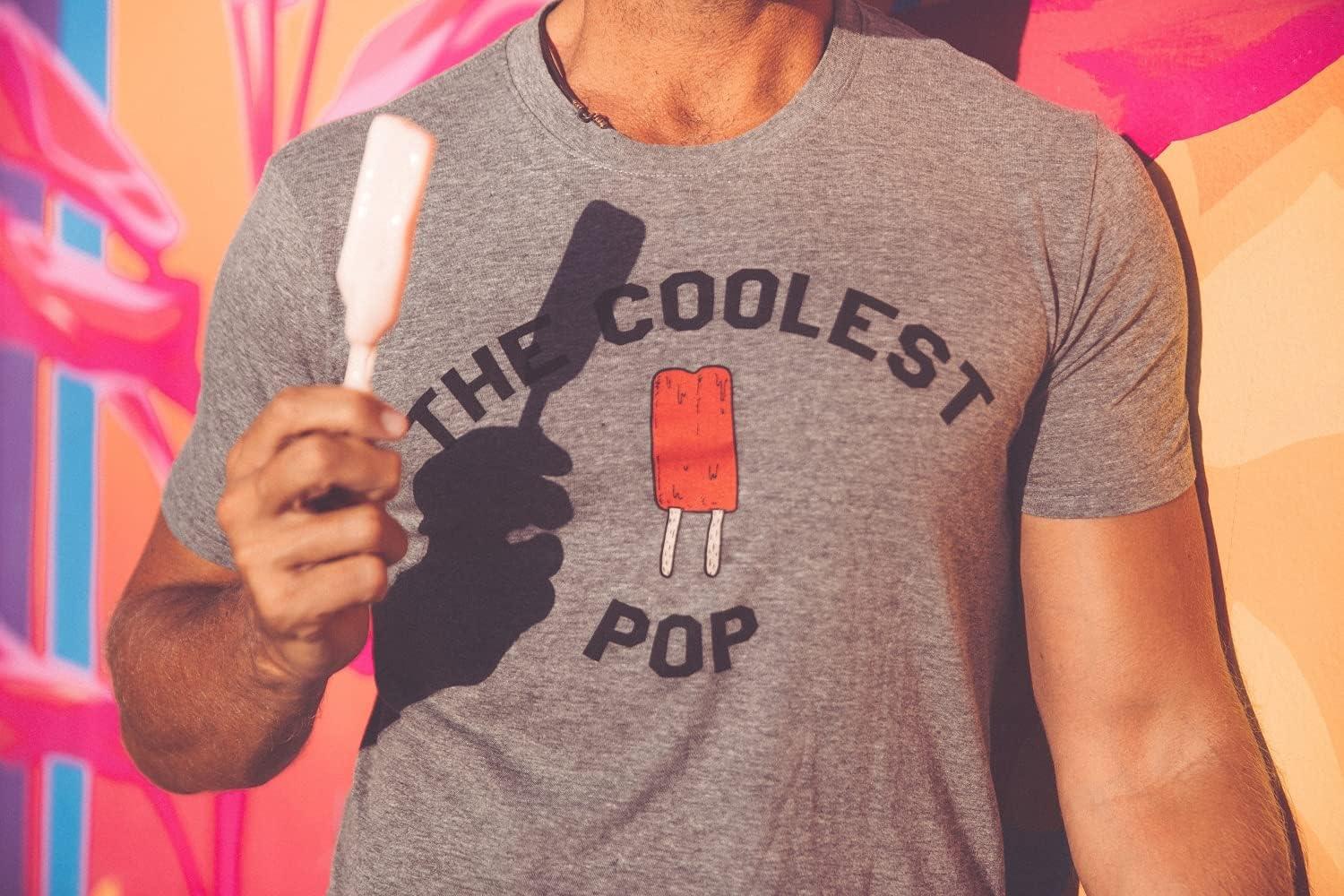 imageCrazy Dog Mens T Shirt Coolest Pop Funny Fathers Day Shirt Cool Dad Joke TeeDark Heather Grey Coolest Pop
