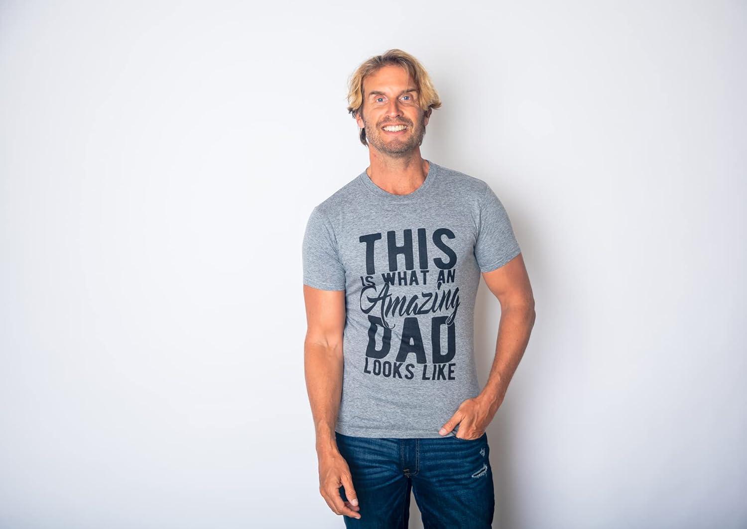 imageCrazy Dog TShirts Mens Amazing Dad TShirtLight Heather Grey Amazing Dad
