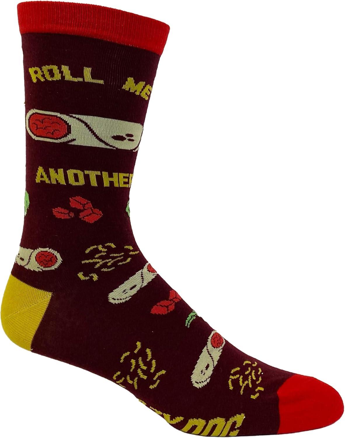 imageCrazy Dog TShirts Mens Funny Taco Socks With Awesome Graphics for MenBurrito Roll