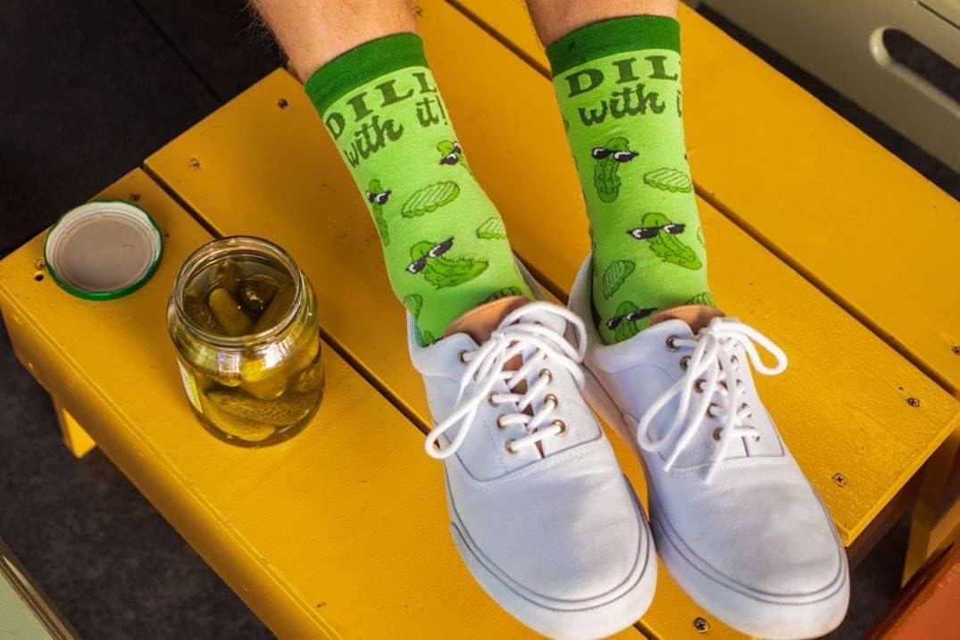 imageCrazy Dog TShirts Youth Funny Food Socks Delicious Eating Treat Novelty Snack Footwear for KidsDill With It
