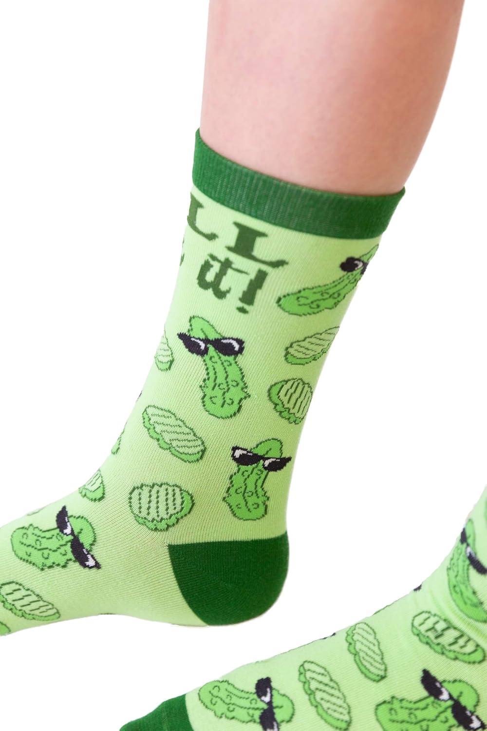 imageCrazy Dog TShirts Youth Funny Food Socks Delicious Eating Treat Novelty Snack Footwear for KidsDill With It
