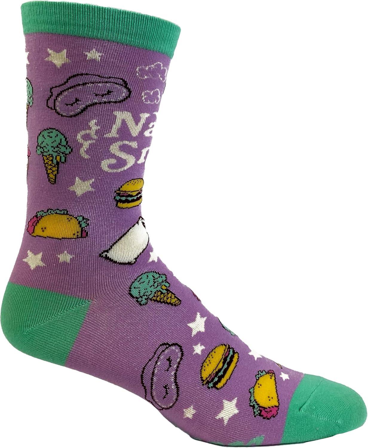 imageCrazy Dog TShirts Youth Funny Food Socks Delicious Eating Treat Novelty Snack Footwear for KidsNaps and Snacks