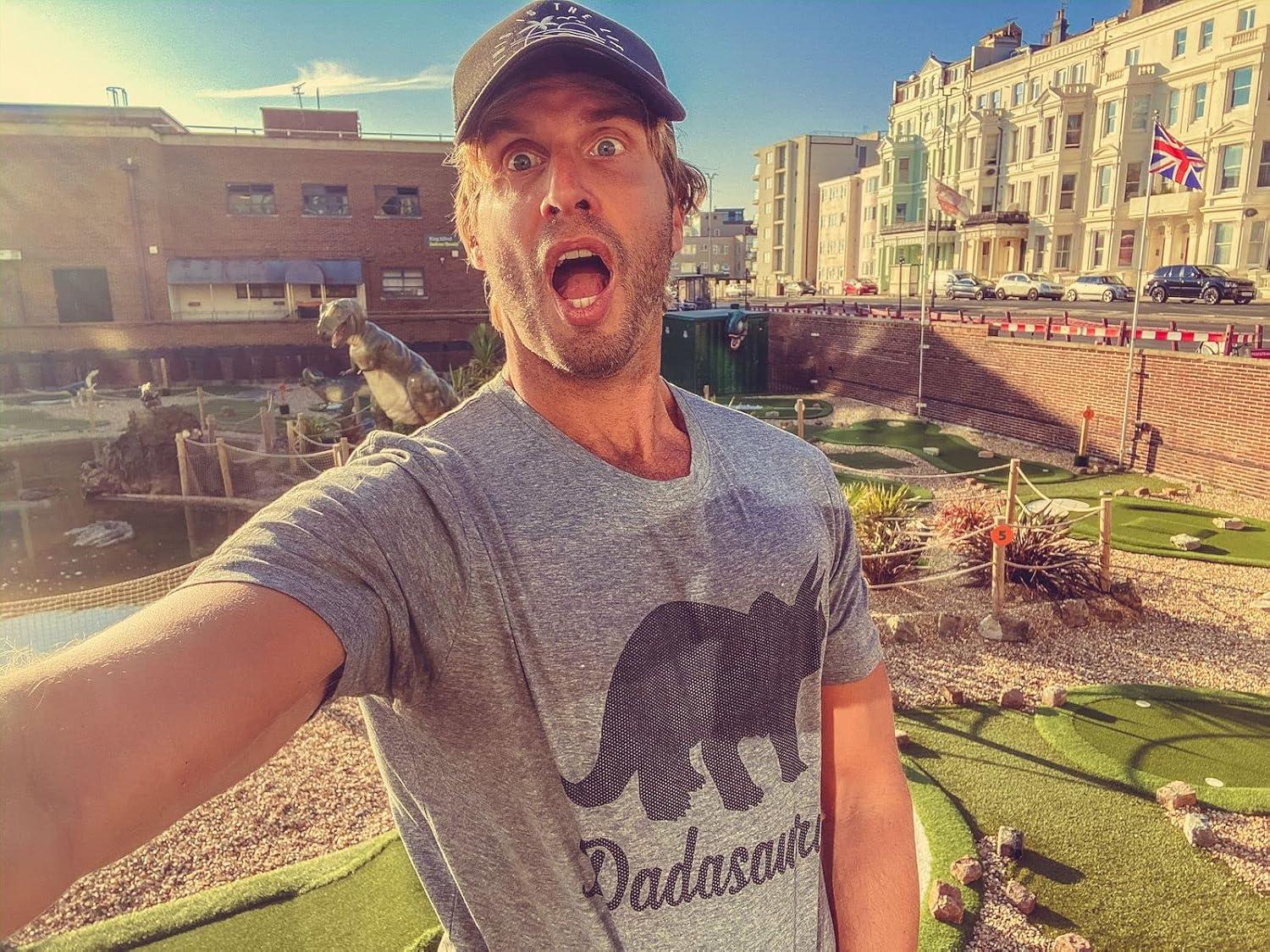imageFunny Animal Dad T Shirts The Best Bucking Papa Bear Tees for DadasaurusDark Heather Grey Dadasaurus