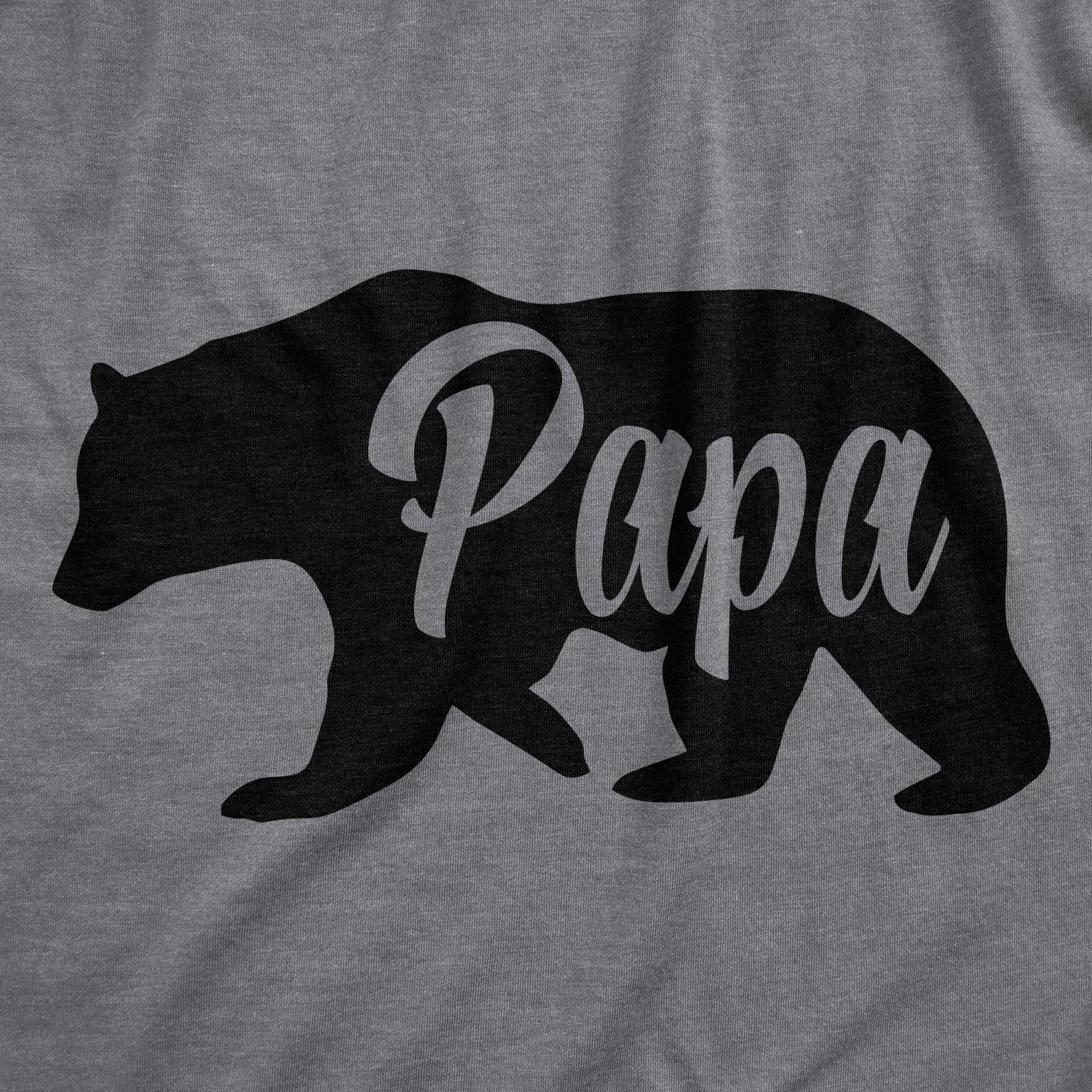 imageFunny Animal Dad T Shirts The Best Bucking Papa Bear Tees for DadasaurusDark Heather Grey Papa Bear