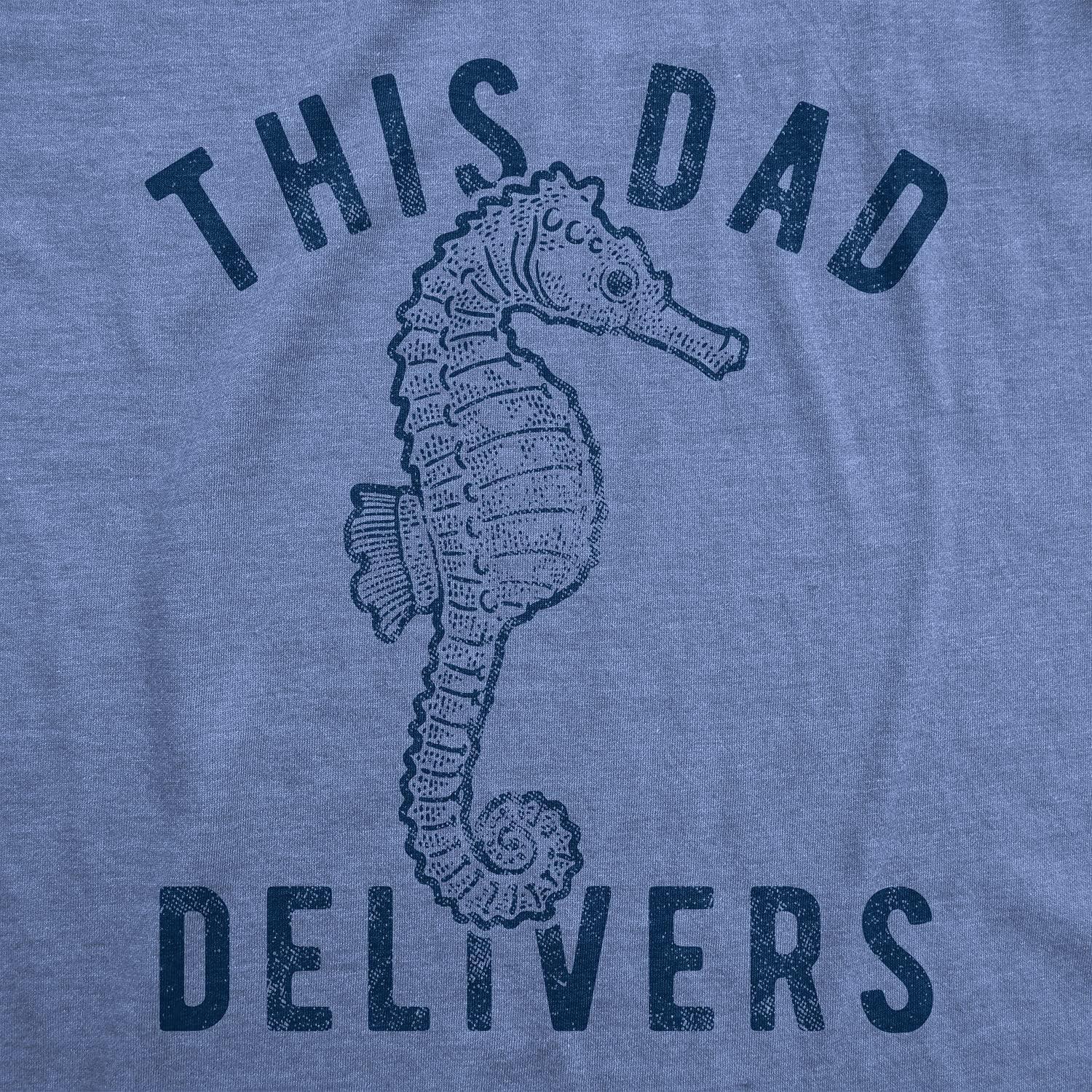 imageFunny Animal Dad T Shirts The Best Bucking Papa Bear Tees for DadasaurusHeather Light Blue Dad Delivers