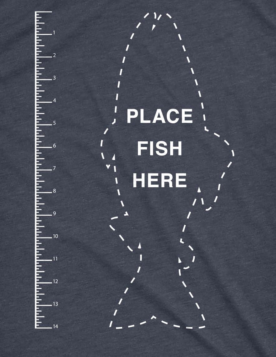 imageFunny Dad Shirts for Handyman Lawn and Garage Tees for Fathers Day Mechanic Shirts for DadsHeather Navy Fish Ruler