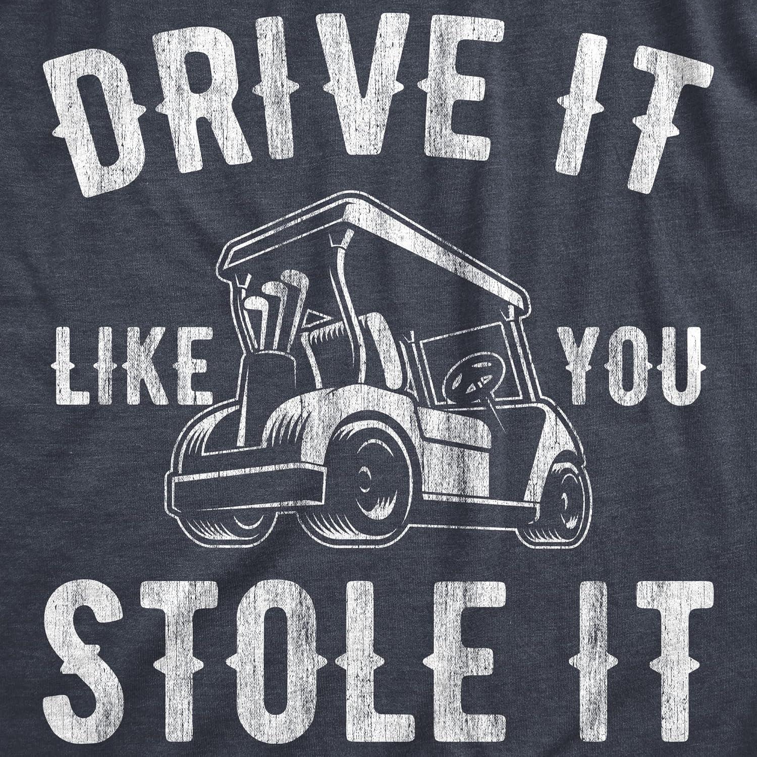 imageFunny Mens Golfing T Shirts Best Dad by Par and Other Graphic Golf Tees for DadsHeather Navy Stole It