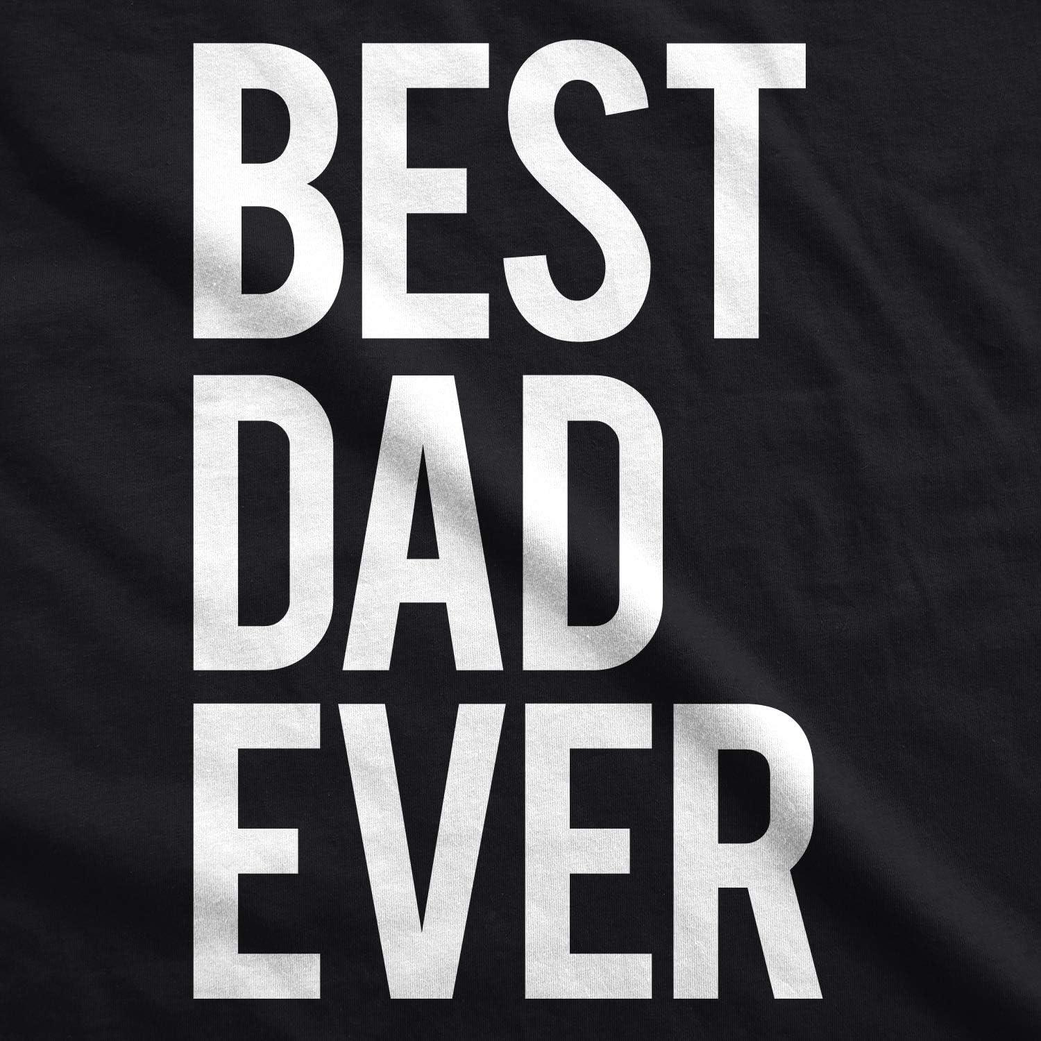 imageMens Best Dad Ever T Shirt Funny Tee for Fathers Day Idea for Husband NoveltyBlack
