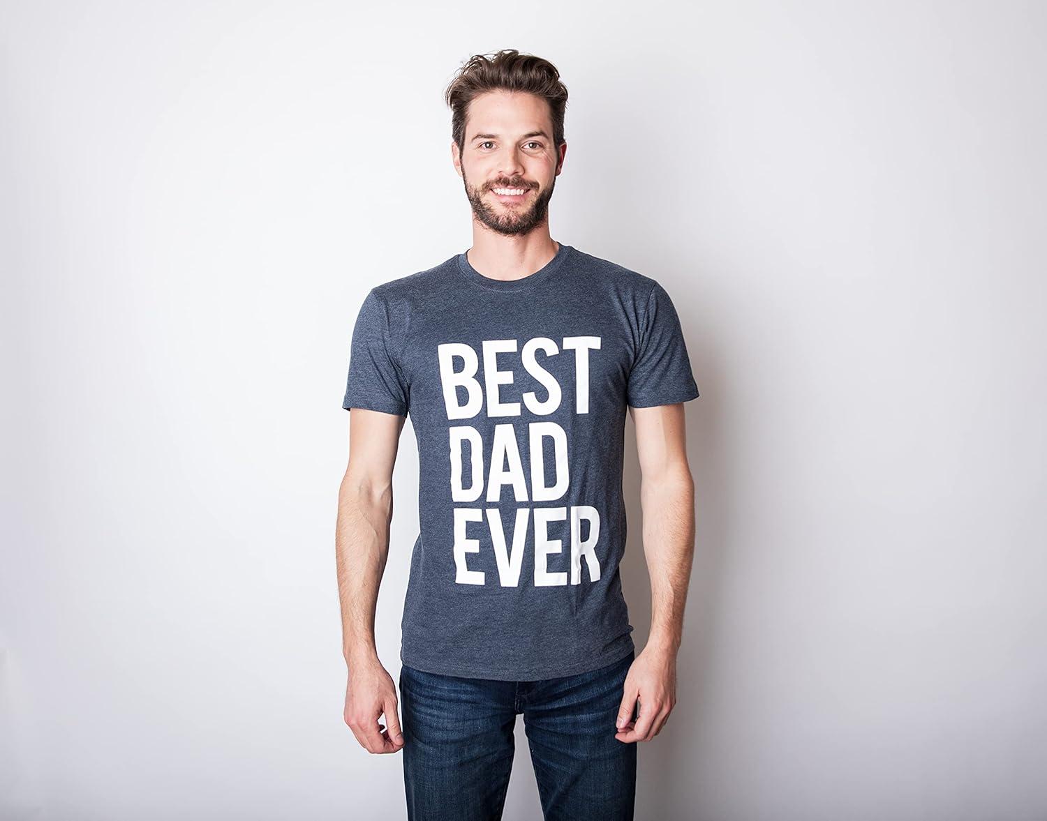 imageMens Best Dad Ever T Shirt Funny Tee for Fathers Day Idea for Husband NoveltyHeather Royal