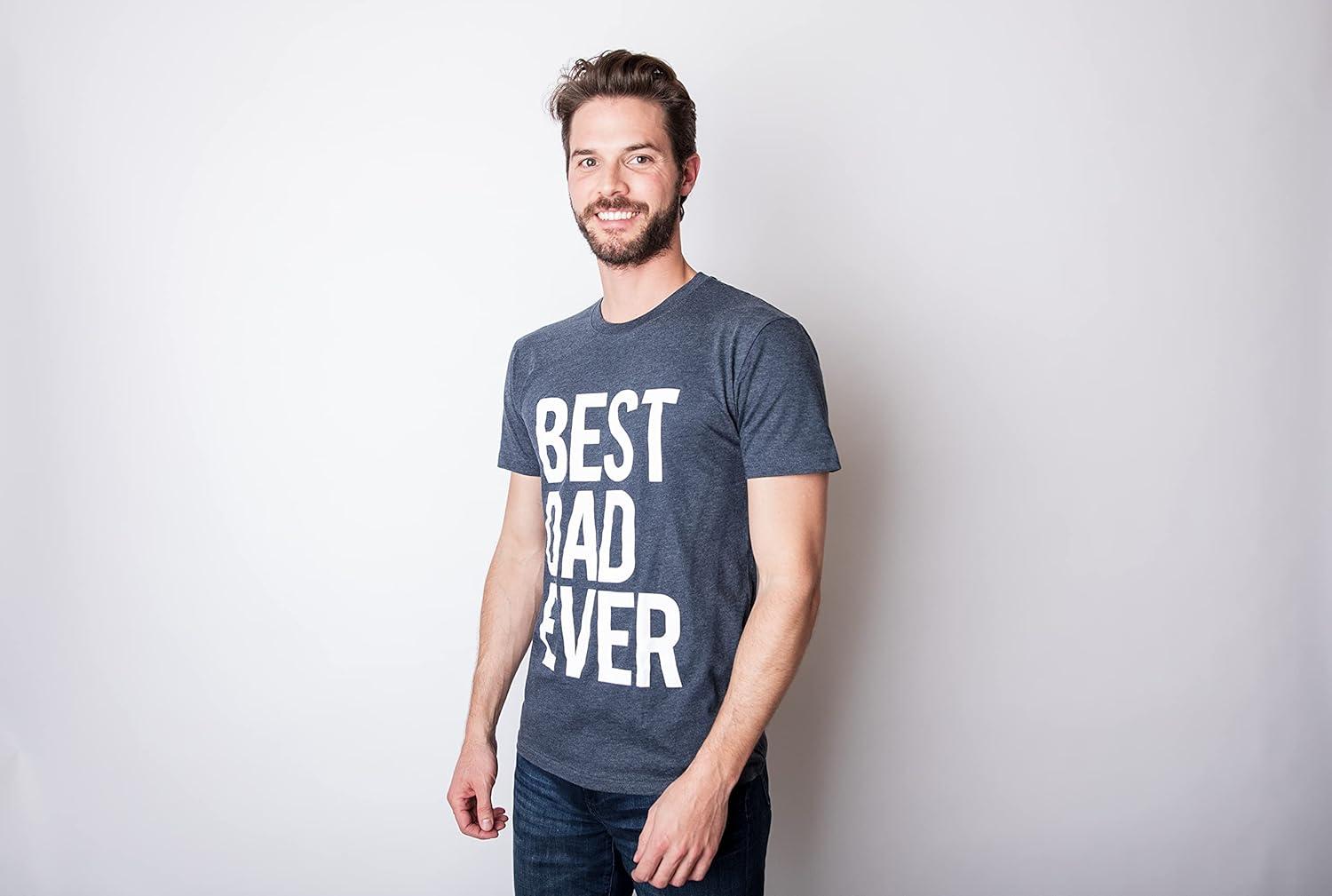 imageMens Best Dad Ever T Shirt Funny Tee for Fathers Day Idea for Husband NoveltyHeather Royal