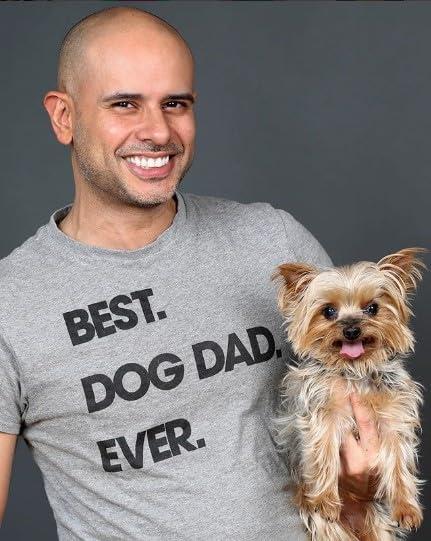 imageMens Best Dog Dad Ever T Shirt Funny Fathers Day Hilarious Graphic Puppy Tee GuyDark Heather Grey Dog Dad