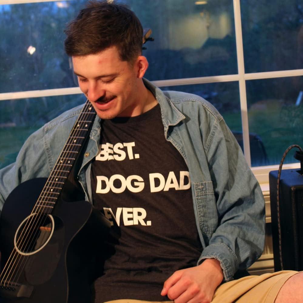 imageMens Best Dog Dad Ever T Shirt Funny Fathers Day Hilarious Graphic Puppy Tee GuyDark Heather Grey Dog Dad