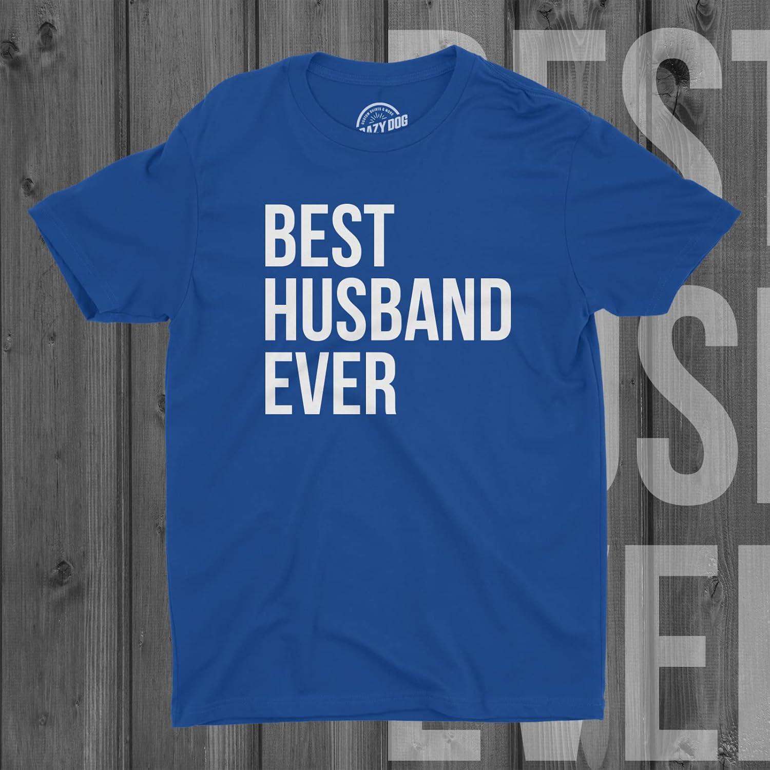 imageMens Best Husband Ever T Shirt Funny Saying Novelty Tee Gift for Dad Cool HumorBlack
