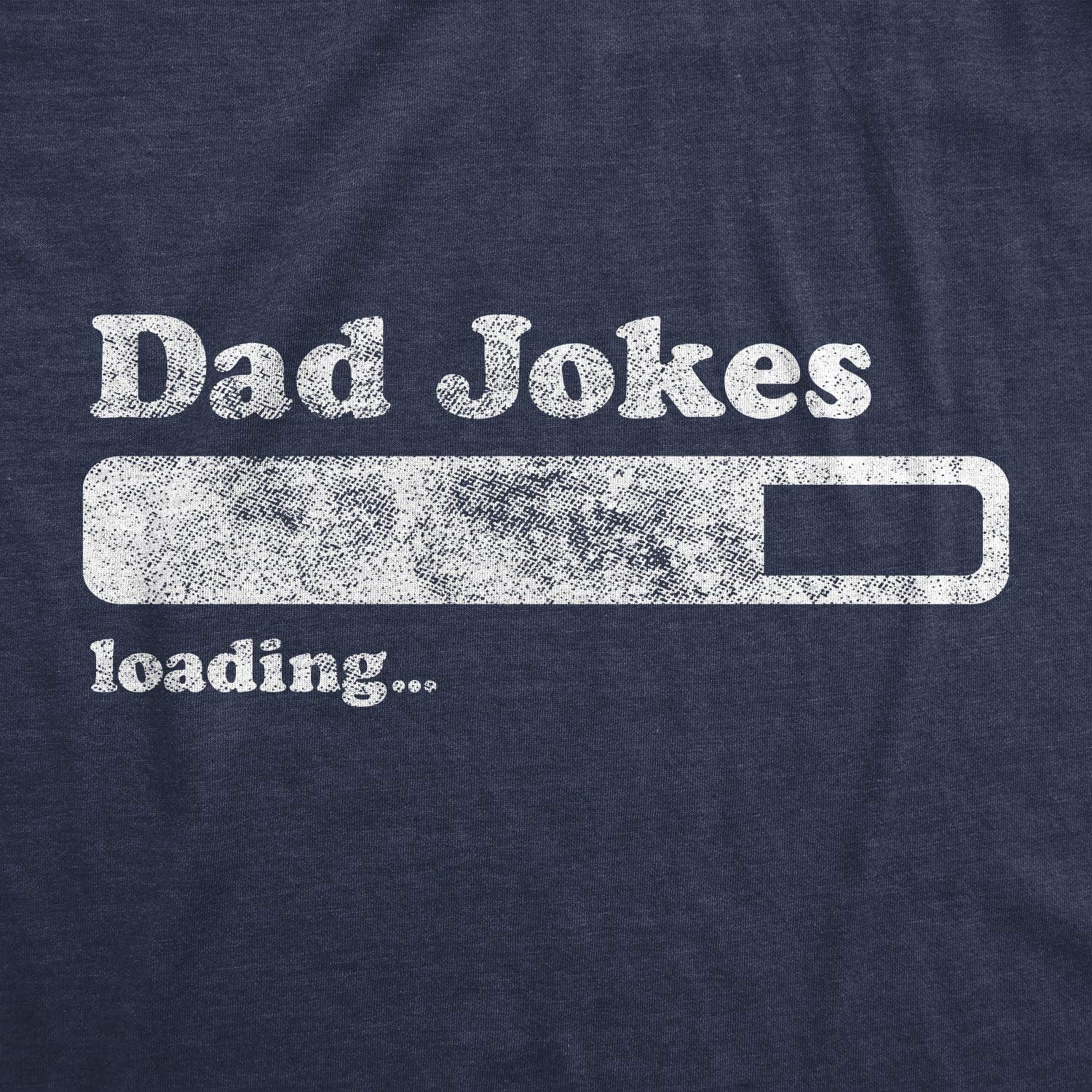 imageMens Dad Jokes Loading T Shirt Funny Fathers Day Papa Novelty Graphic TeeHeather Navy