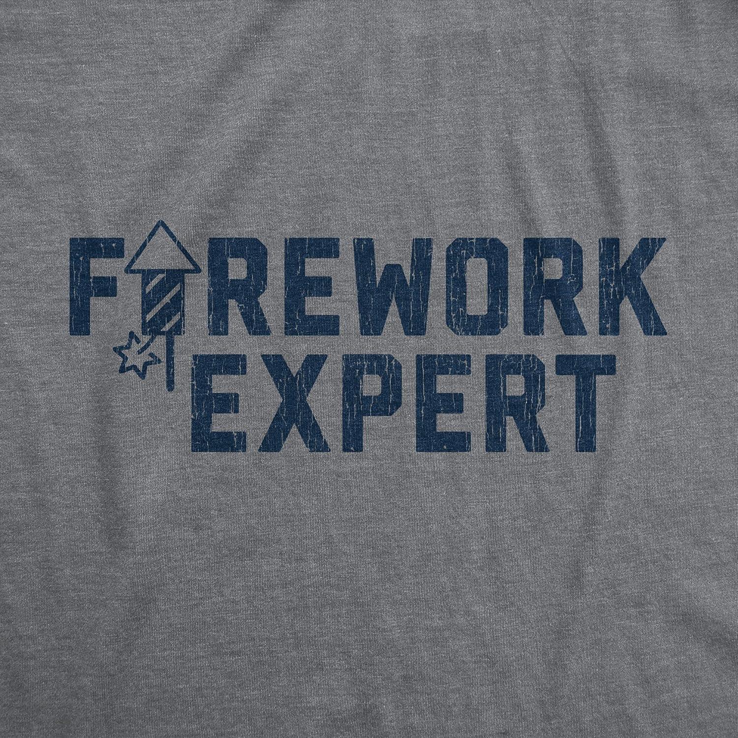 imageMens Firework T Shirts Funny 4th of July Tees Firecracker Graphic Novelty Tees for GuysDark Heather Grey Expert