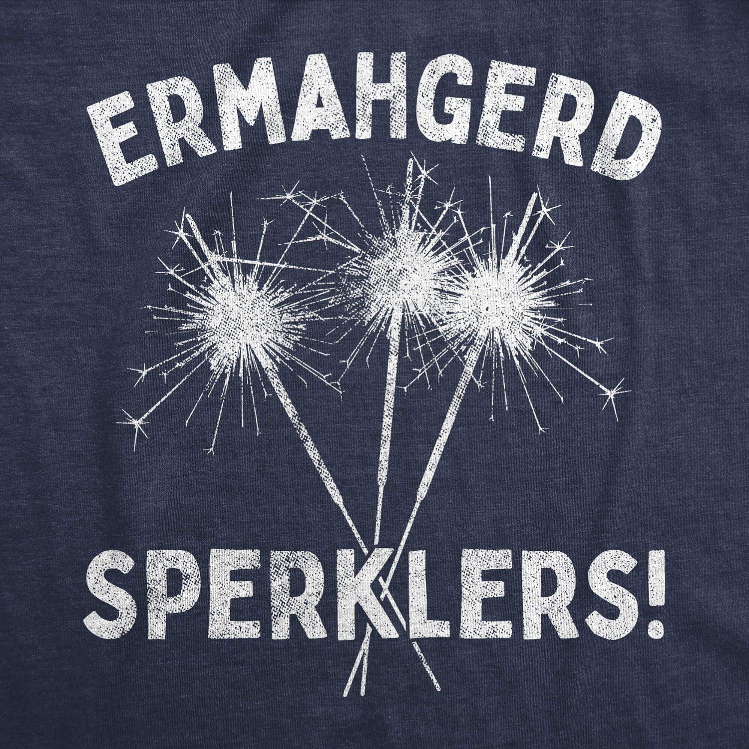 imageMens Firework T Shirts Funny 4th of July Tees Firecracker Graphic Novelty Tees for GuysHeather Navy Sperklers