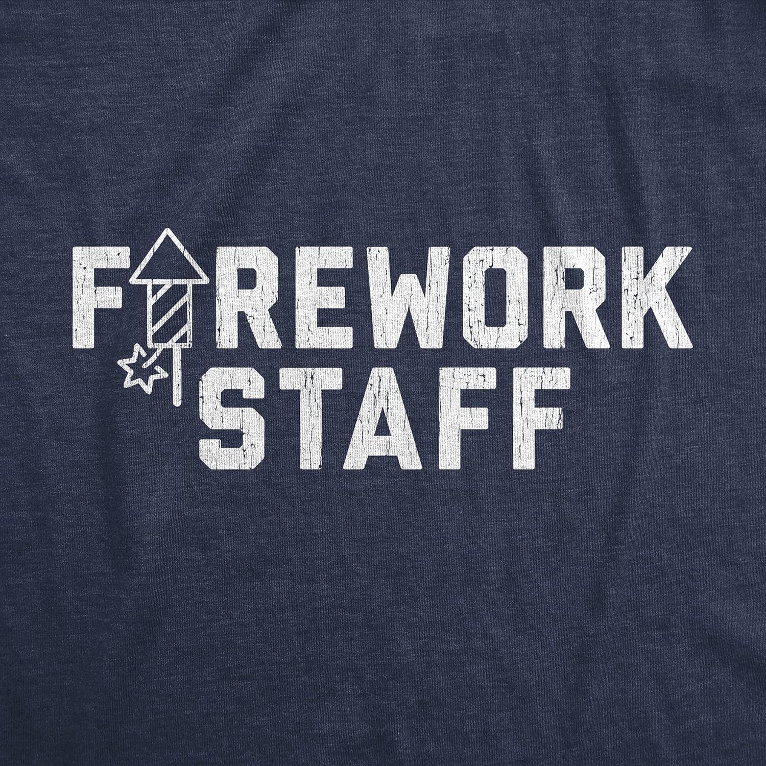 imageMens Firework T Shirts Funny 4th of July Tees Firecracker Graphic Novelty Tees for GuysHeather Navy Staff