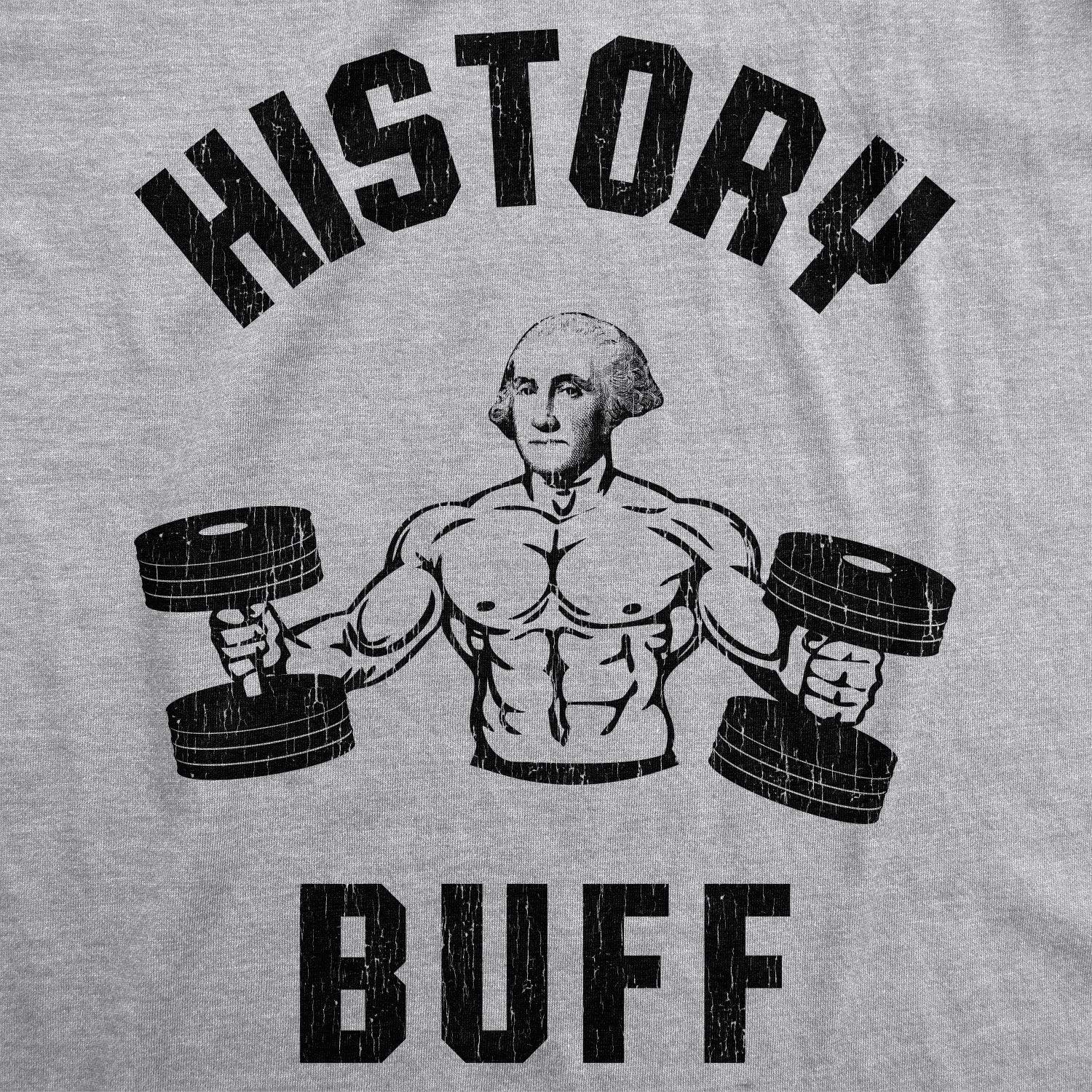 imageMens History Buff T Shirt Funny George Washington 4th of July TeeGrey
