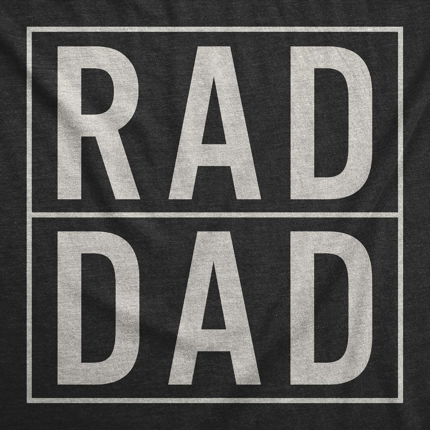 imageMens Rad Dad Funny Cool Best Dad Fathers Day T Shirt for DadsHeather Black