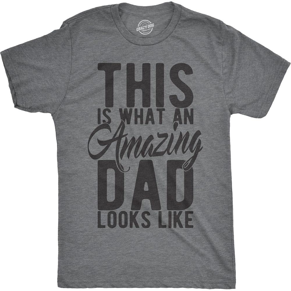 imageCrazy Dog TShirts Mens Amazing Dad TShirtLight Heather Grey Amazing Dad
