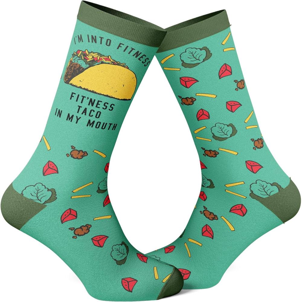 imageCrazy Dog TShirts Mens Funny Taco Socks With Awesome Graphics for MenFitness Taco