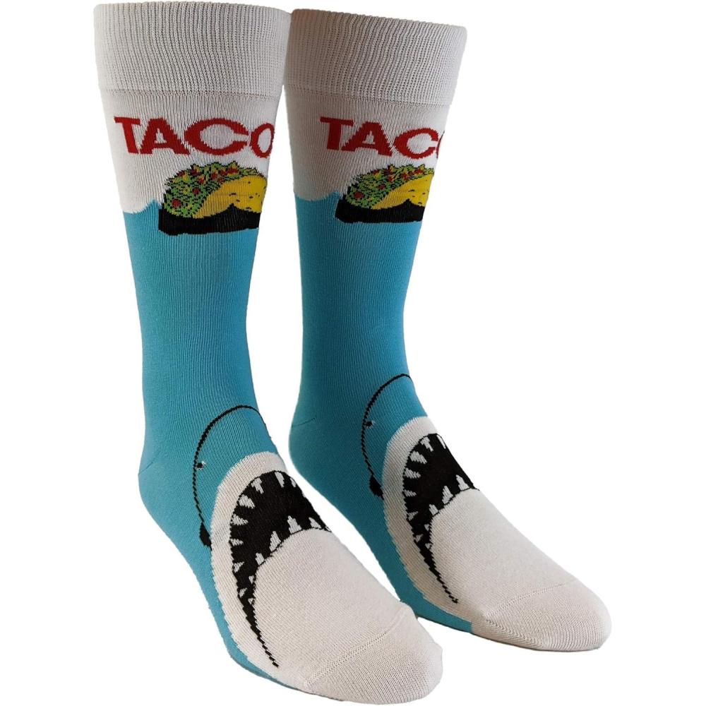 imageCrazy Dog TShirts Mens Funny Taco Socks With Awesome Graphics for MenTaco Shark
