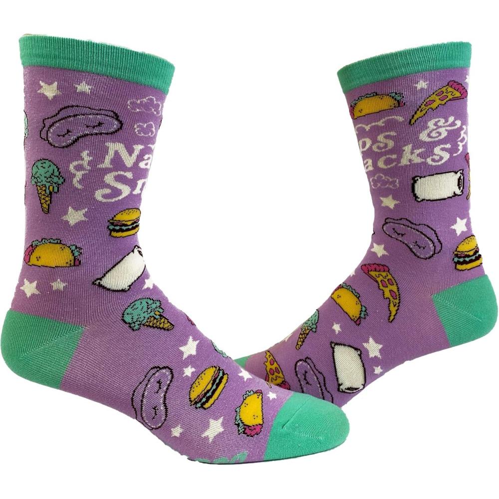 imageCrazy Dog TShirts Youth Funny Food Socks Delicious Eating Treat Novelty Snack Footwear for KidsNaps and Snacks