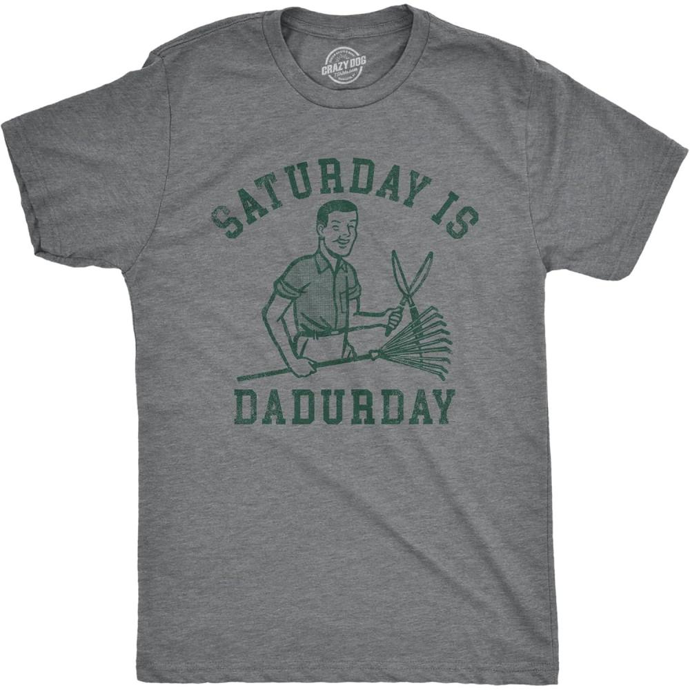 imageFunny Dad Shirts for Handyman Lawn and Garage Tees for Fathers Day Mechanic Shirts for DadsDark Heather Grey Dadurday