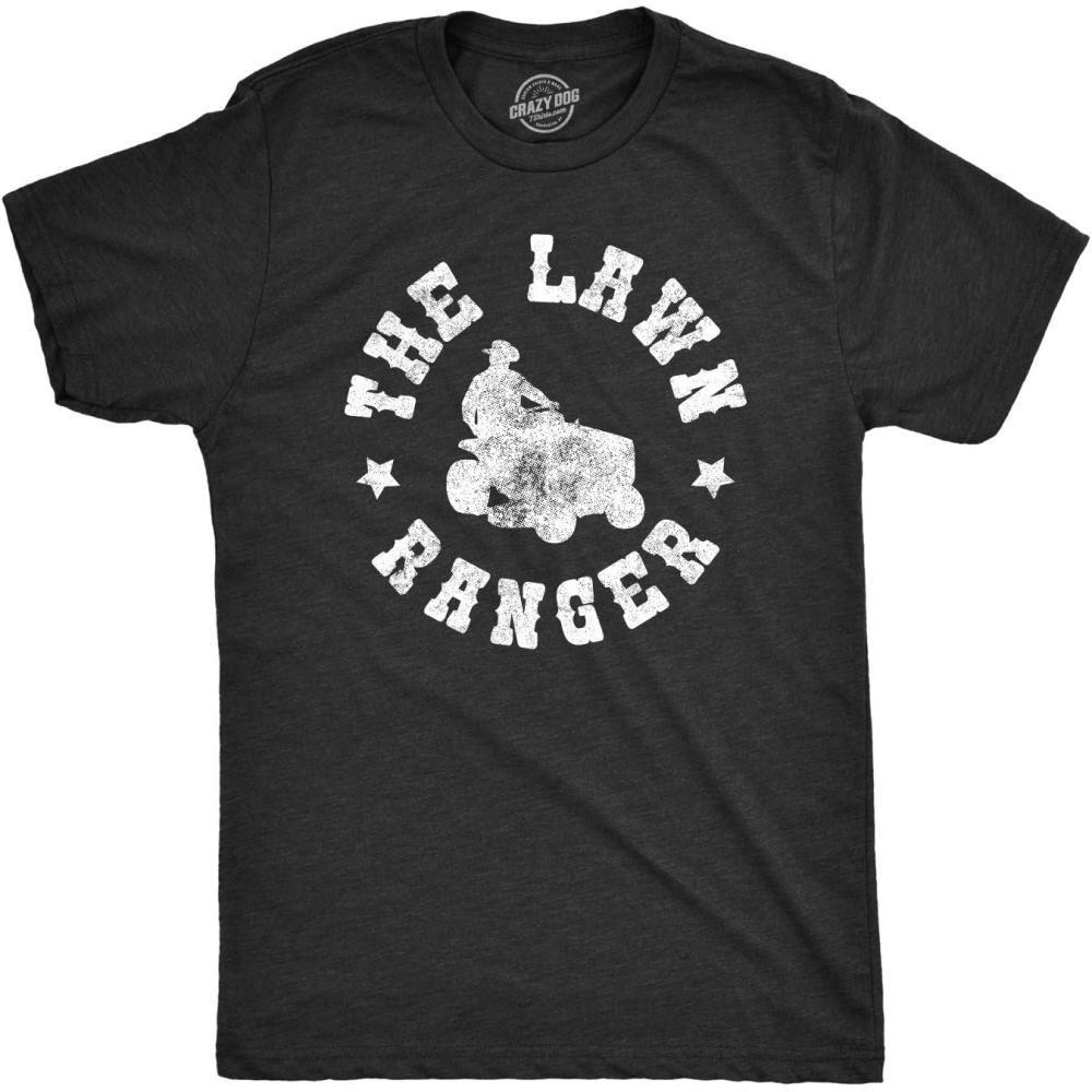 imageFunny Dad Shirts for Handyman Lawn and Garage Tees for Fathers Day Mechanic Shirts for DadsHeather Black Lawn Ranger