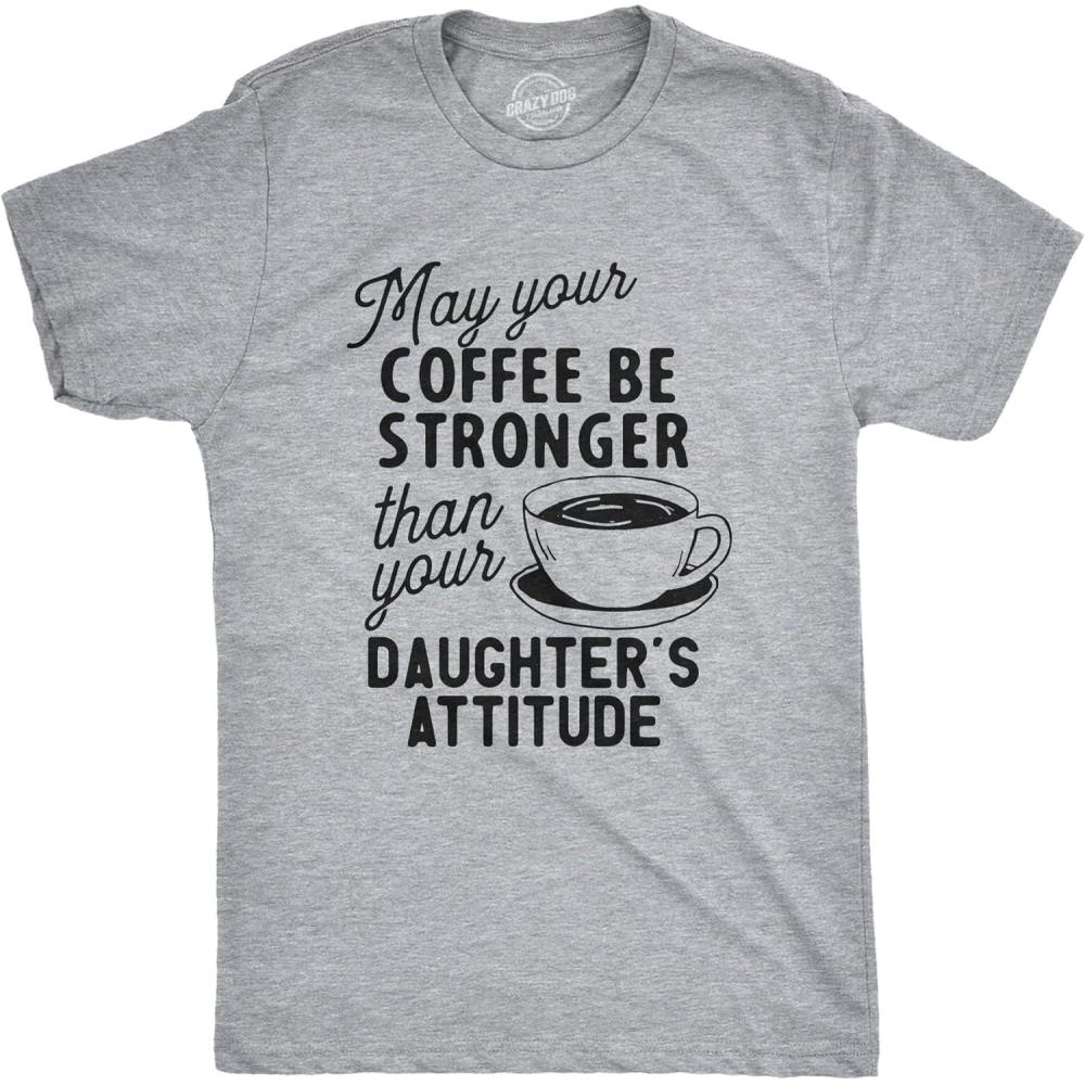 imageFunny Dad T Shirts Sarcastic Husband Tees Joke Humor for FatherStrong Coffee