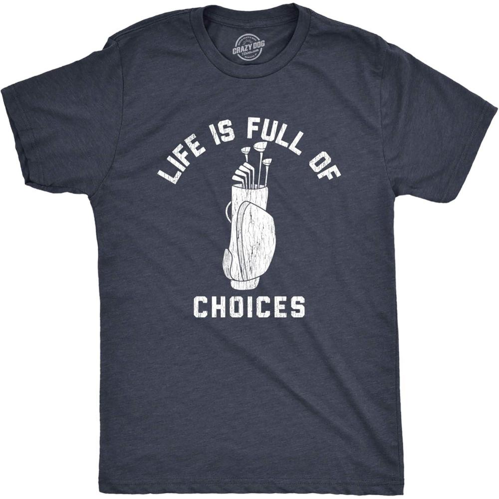 imageFunny Mens Golfing T Shirts Best Dad by Par and Other Graphic Golf Tees for DadsHeather Navy Choices