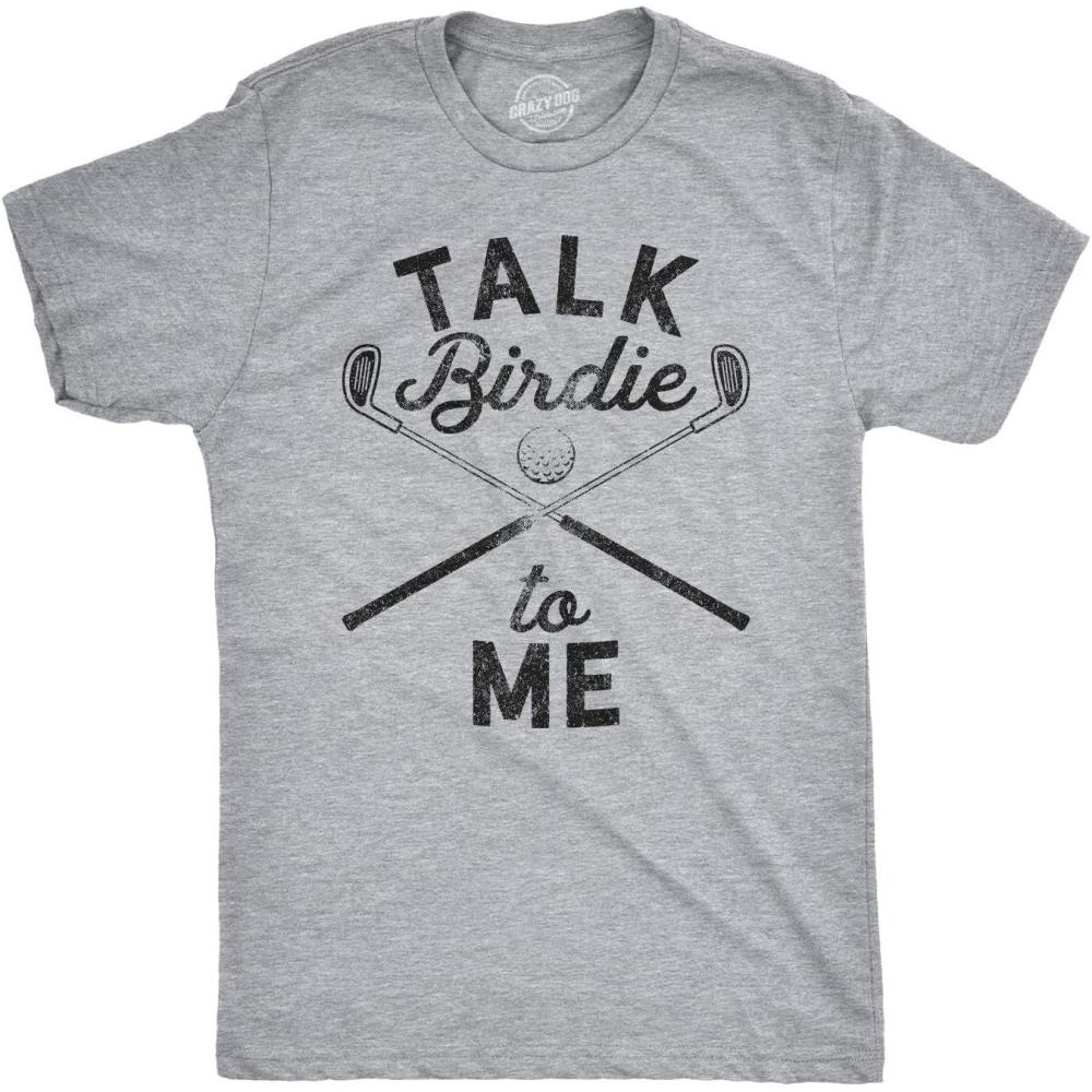 imageFunny Mens Golfing T Shirts Best Dad by Par and Other Graphic Golf Tees for DadsLight Heather Grey  Birdie