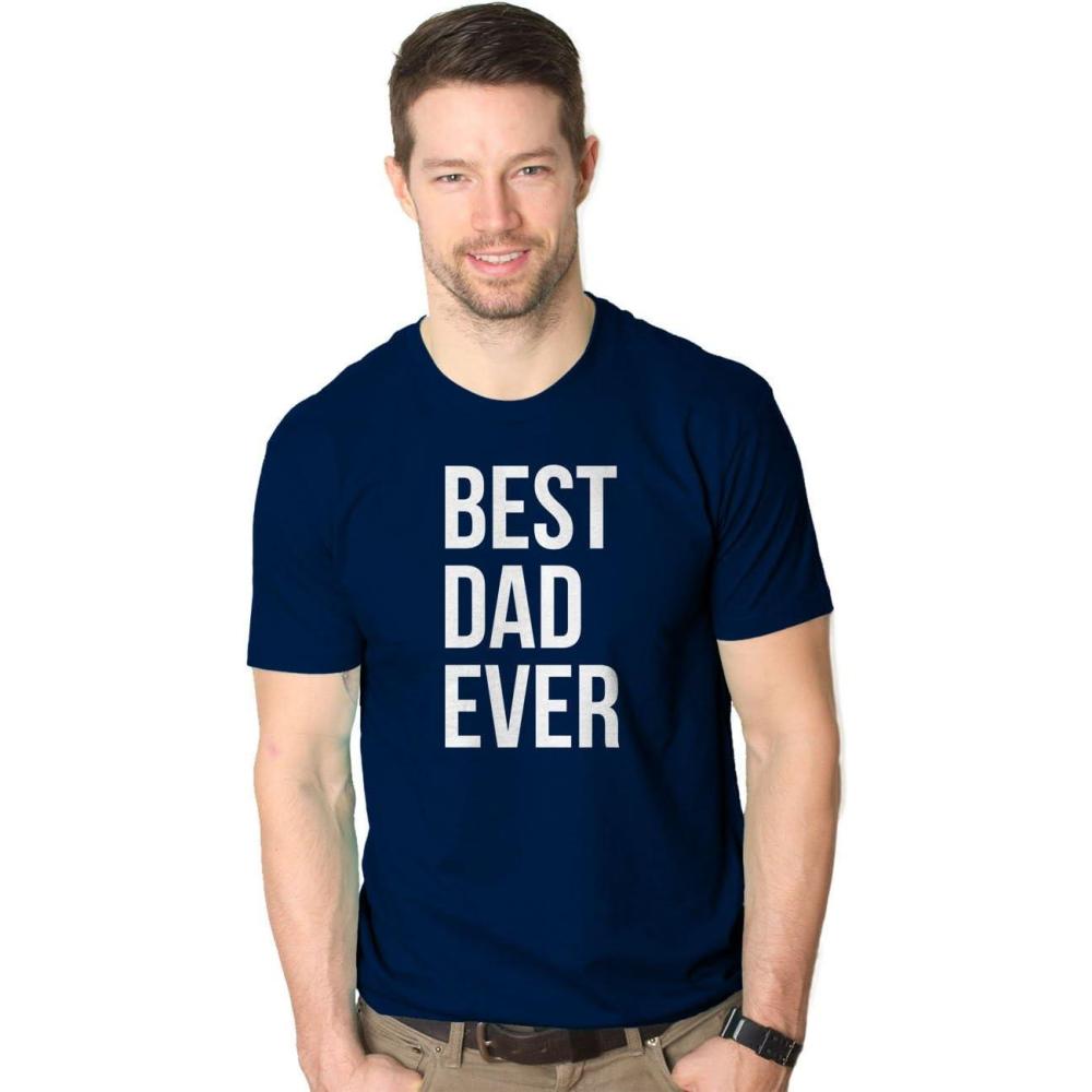 imageMens Best Dad Ever T Shirt Funny Tee for Fathers Day Idea for Husband NoveltyNavy