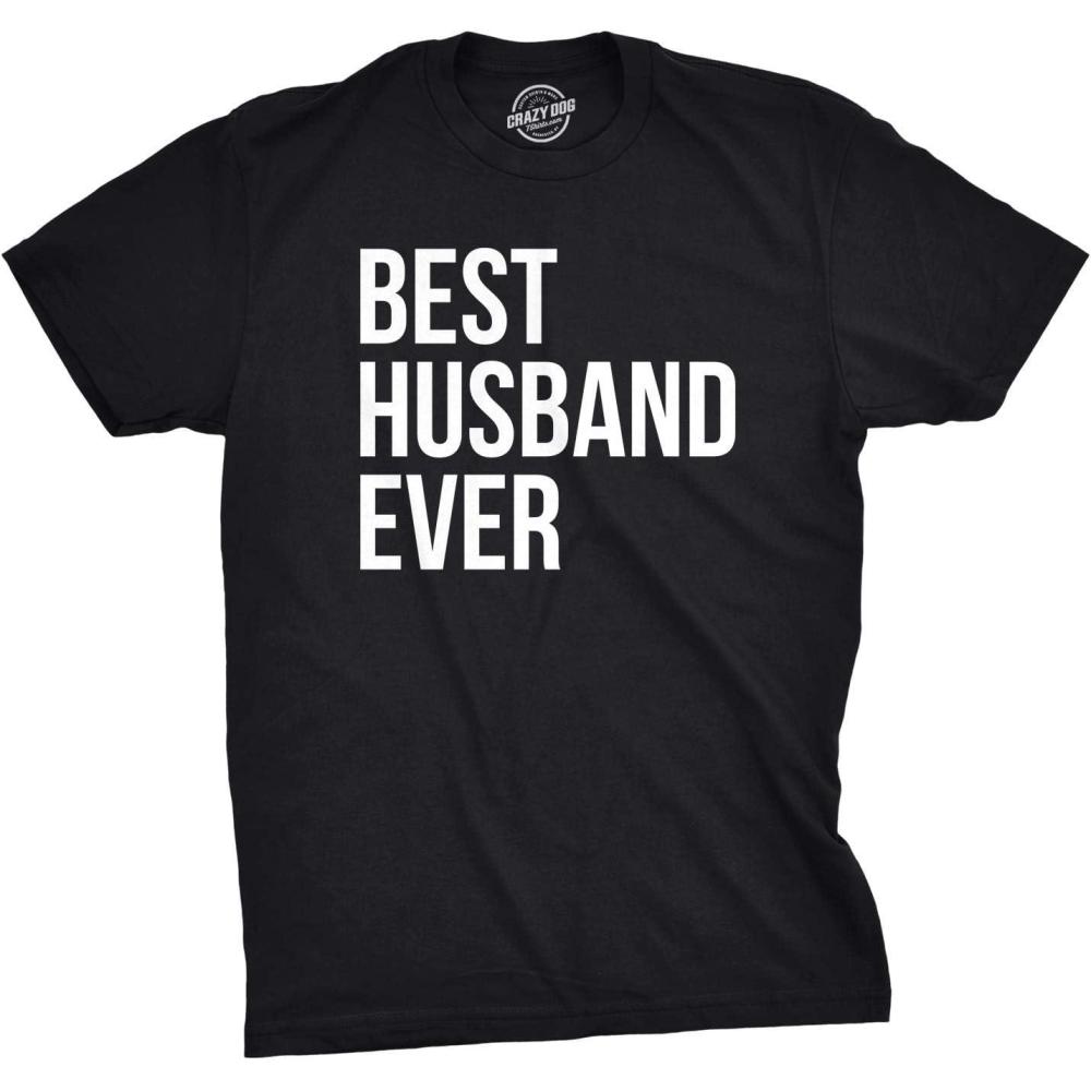 imageMens Best Husband Ever T Shirt Funny Saying Novelty Tee Gift for Dad Cool HumorBlack