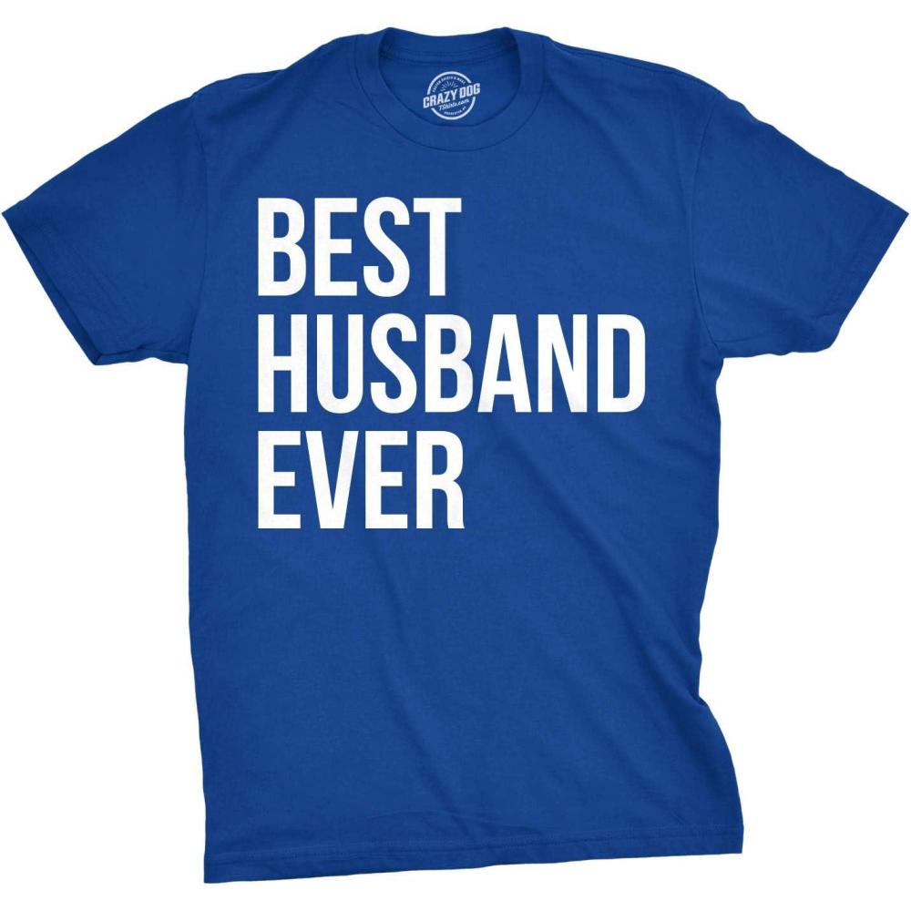 imageMens Best Husband Ever T Shirt Funny Saying Novelty Tee Gift for Dad Cool HumorHeather Royal