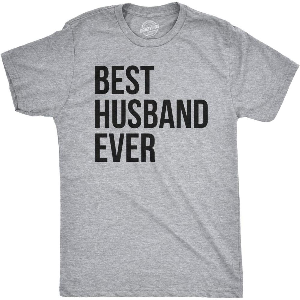 imageMens Best Husband Ever T Shirt Funny Saying Novelty Tee Gift for Dad Cool HumorLight Heather Grey