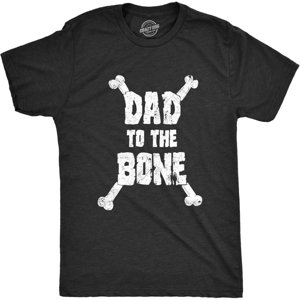 imageMens Dad to The Bone Funny Music Parody Fathers Day T Shirt Cool Tee IdeaHeather Black