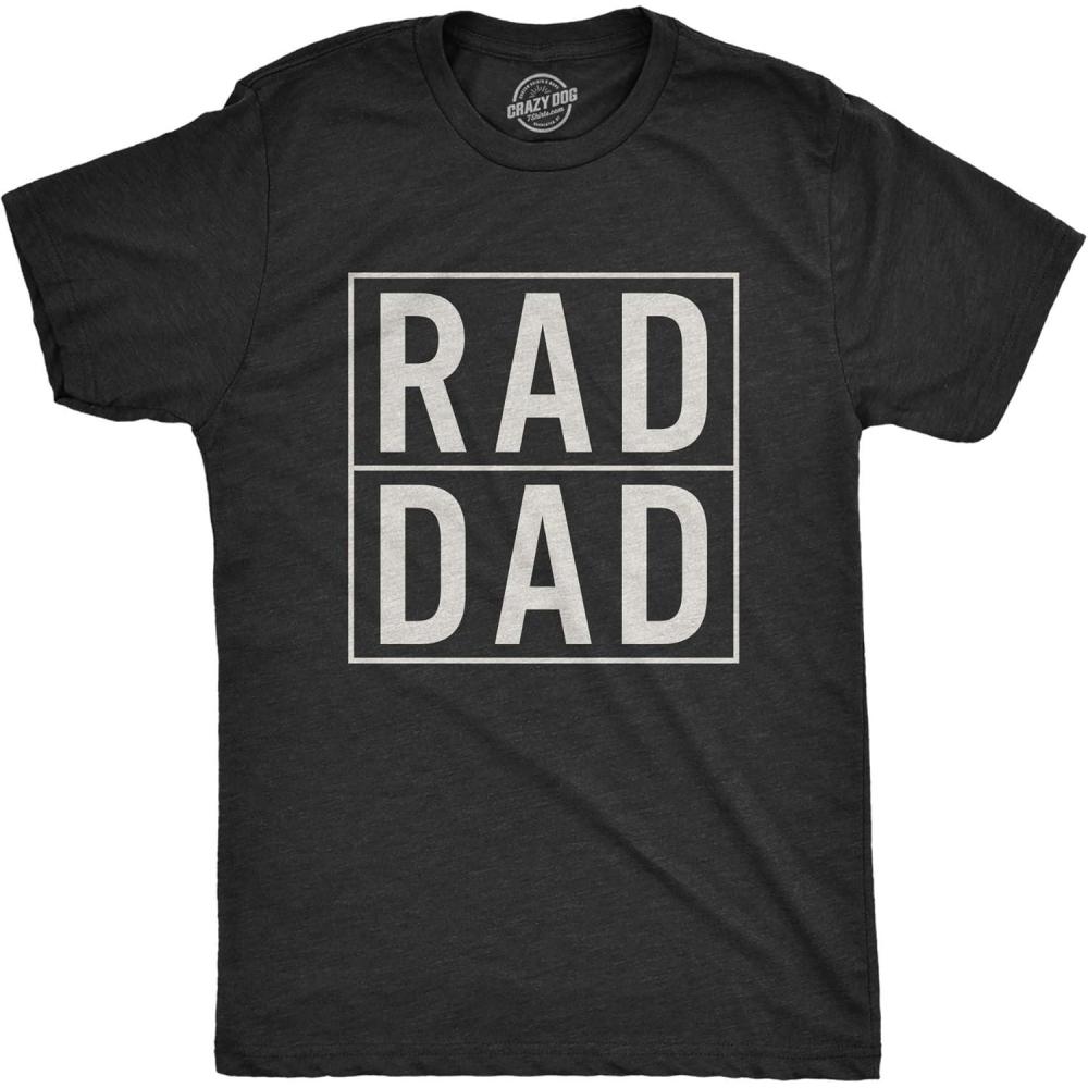 imageMens Rad Dad Funny Cool Best Dad Fathers Day T Shirt for DadsHeather Black