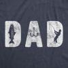 Crazy Dog Dad Fishing Shirts Funny Father’s Day Reel Cool Dad Papa Grandpa Tees(Heather Navy – Dad)