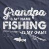 Crazy Dog Dad Fishing Shirts Funny Father’s Day Reel Cool Dad Papa Grandpa Tees(Heather Navy – Grandpa is My Name)