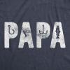 Crazy Dog Dad Fishing Shirts Funny Father’s Day Reel Cool Dad Papa Grandpa Tees(Heather Navy – Papa)