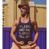 Crazy Dog Mens I Flexed and The Sleeves Fell Off Tank Top Funny Gym Workout Tee(Light Heather Grey)