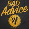 Crazy Dog Mens Sarcastic Humor T Shirts Funny Graphic Novelty Tees for Guys(Heather Black – Bad Advice)