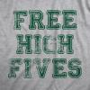 Crazy Dog Mens Sarcastic Humor T Shirts Funny Graphic Novelty Tees for Guys(Light Heather Grey – High Fives)