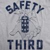 Crazy Dog Mens Sarcastic Humor T Shirts Funny Graphic Novelty Tees for Guys(Light Heather Grey – Safety Third)