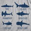 Crazy Dog Mens Sarcastic Humor T Shirts Funny Graphic Novelty Tees for Guys(Light Heather Grey – Shark Nope)