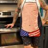 Crazy Dog T-Shirts USA Shorts Apron Funny 4th Of July America Graphic Novelty Kitchen Smock