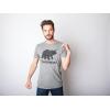 Funny Animal Dad T Shirts The Best Bucking Papa Bear Tees for Dadasaurus(Dark Heather Grey – Dadasaurus)