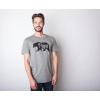 Funny Animal Dad T Shirts The Best Bucking Papa Bear Tees for Dadasaurus(Dark Heather Grey – Trees)