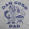 Funny Animal Dad T Shirts The Best Bucking Papa Bear Tees for Dadasaurus(Light Heather Grey – Dam Good Dad)